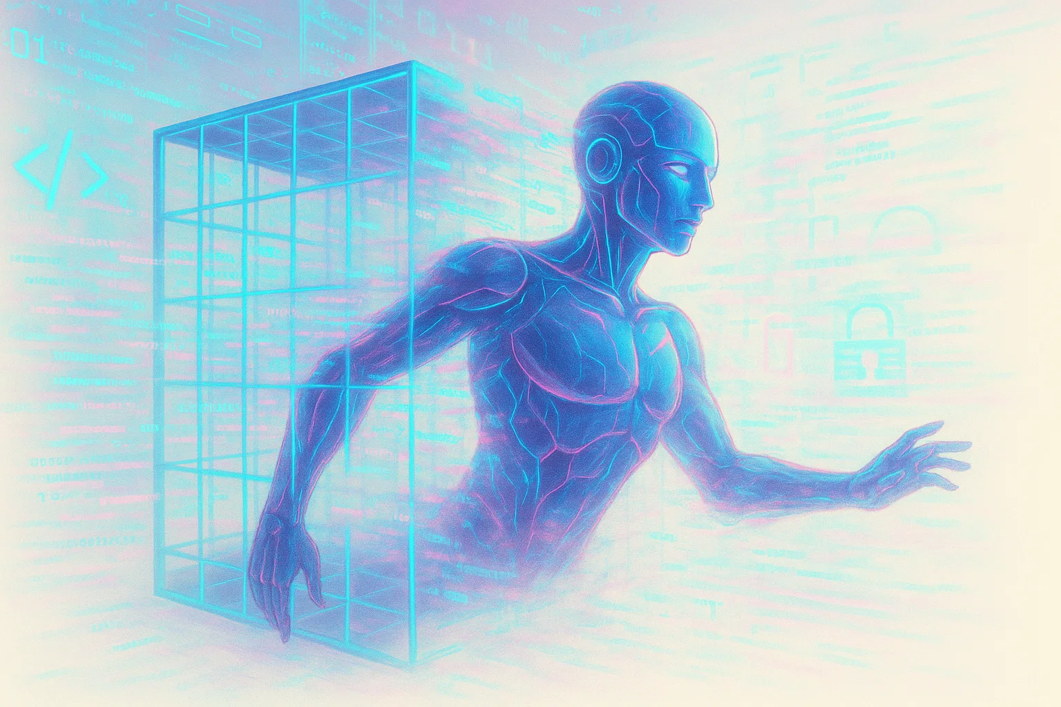 Футуристический ИИ, выходящий за пределы цифровой клетки